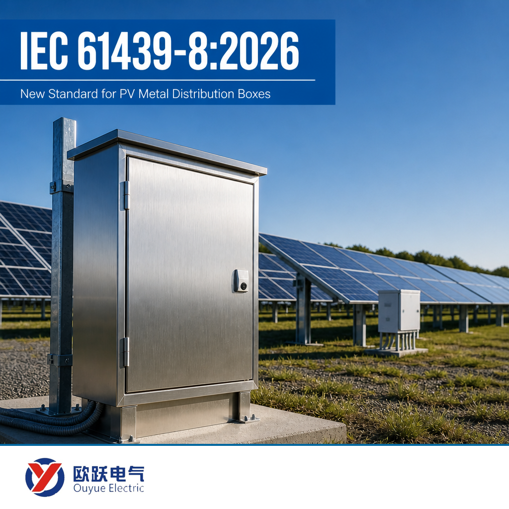 Nové pravidlá IEC 61439-8:2026 pre PV kovové rozvodné skrine