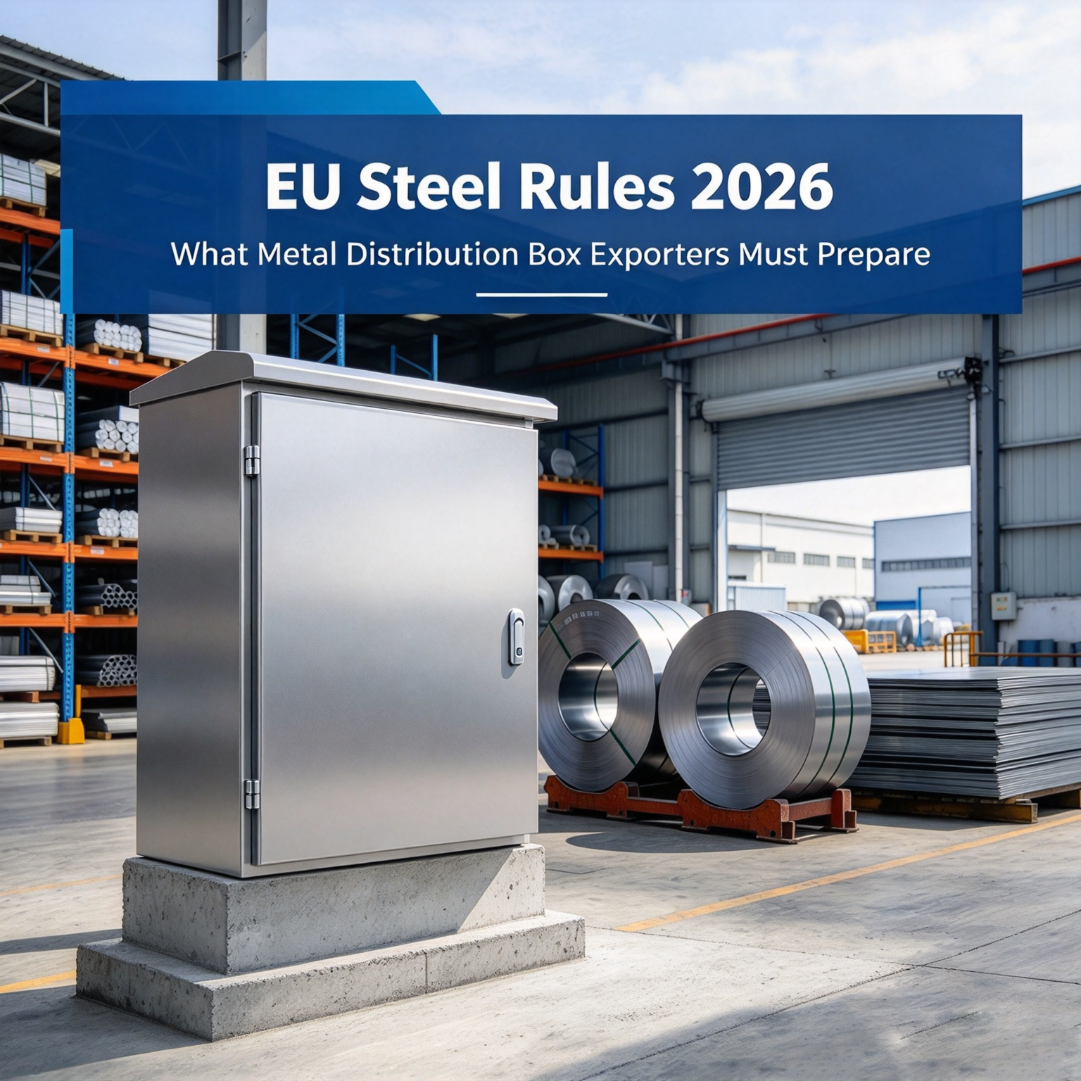 EU Steel Rules 2026: Sprievodca exportom kovových distribučných škatúľ